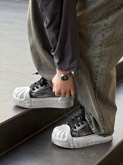 Chunky Shell Toe Platform Sneakers