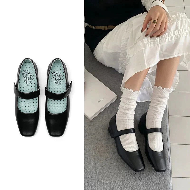 Mint Dot Mary Jane Flats