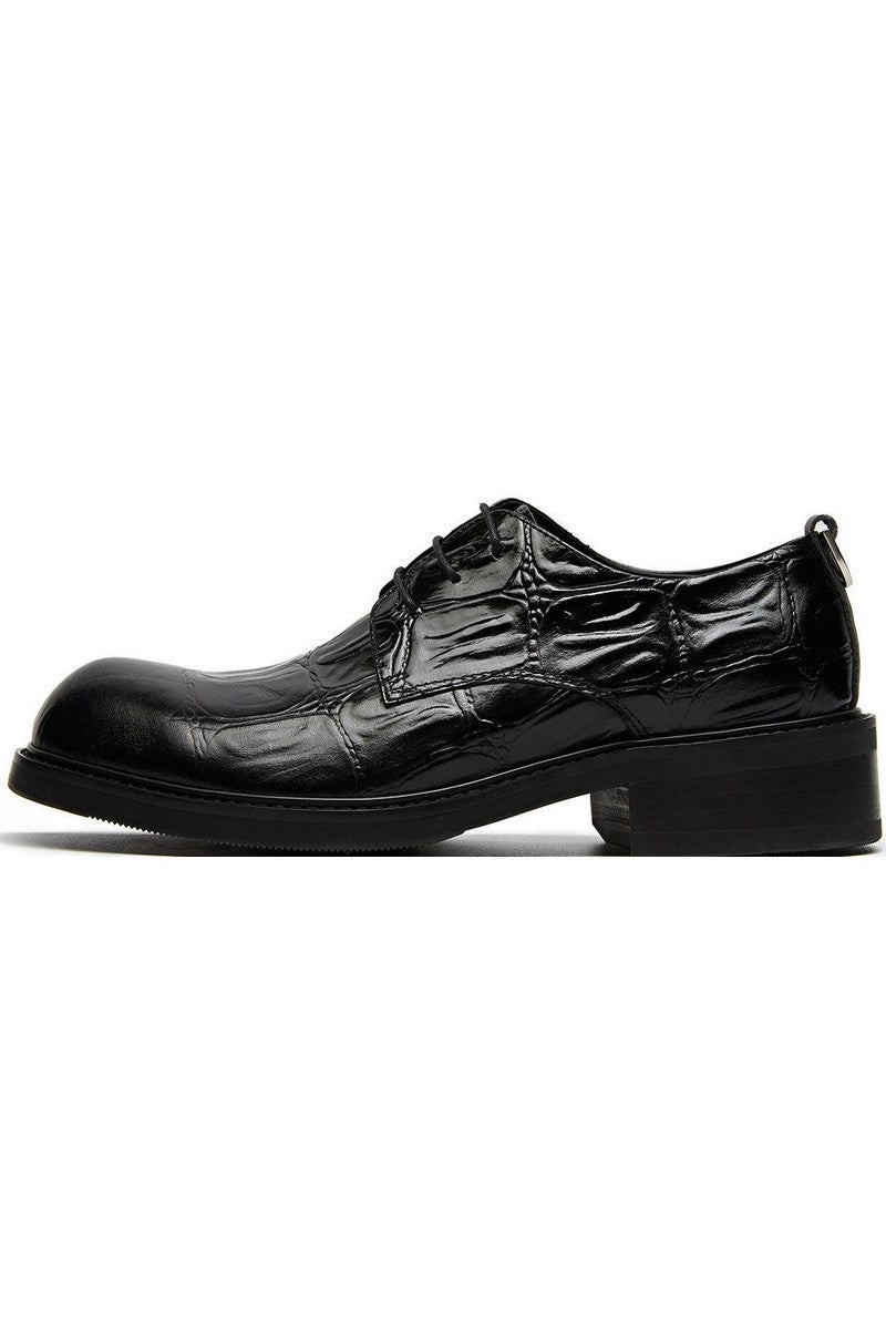 Reflective Buckle Derby Shoes