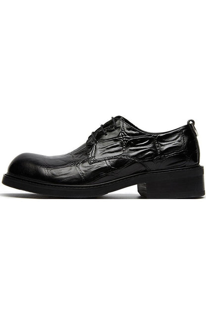 Reflective Buckle Derby Shoes