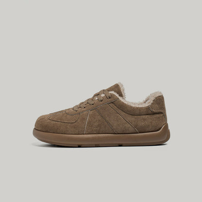 Fleece Lining Lace-Up Sneakers