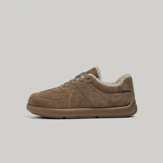 Fleece Lining Lace-Up Sneakers