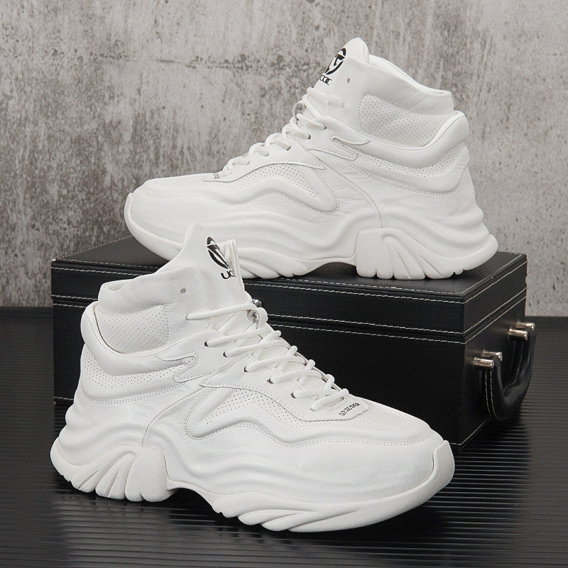 High-Top Panel Chunky Sole Sneakers