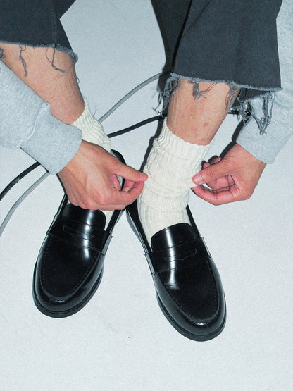 Matte Full-Grain Leather Loafers