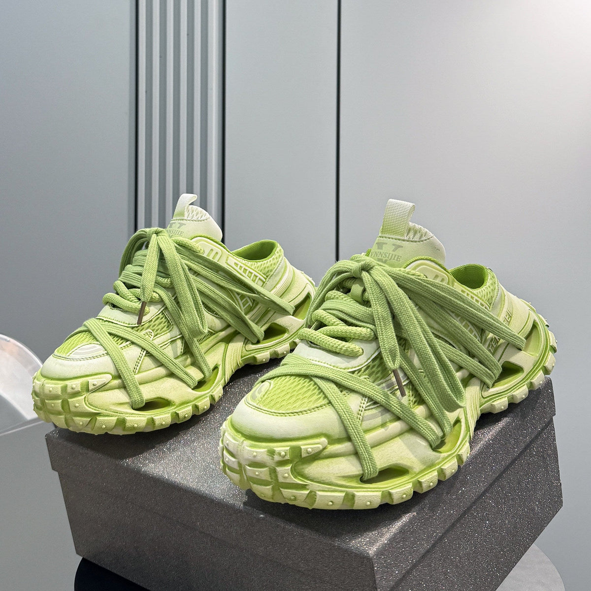 Chunky Platform Breathable Mules