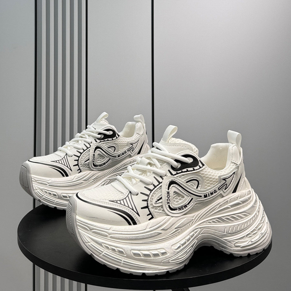 Chunky Platform Mesh Sneakers