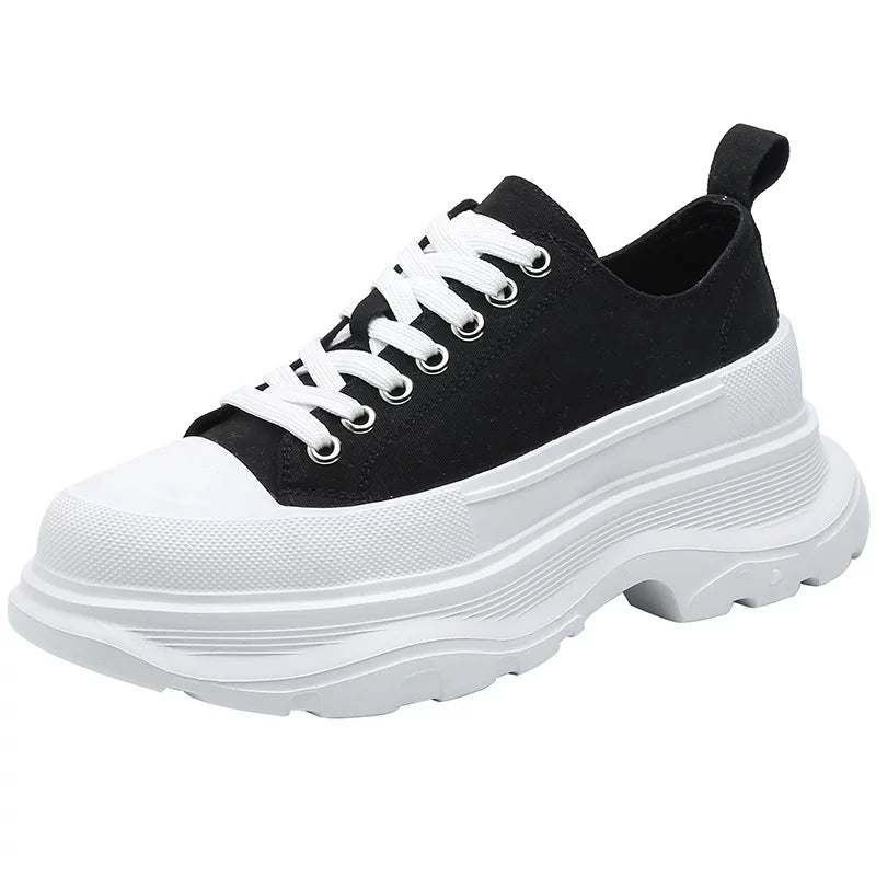 Binary Ridge Platform Canvas Sneakers