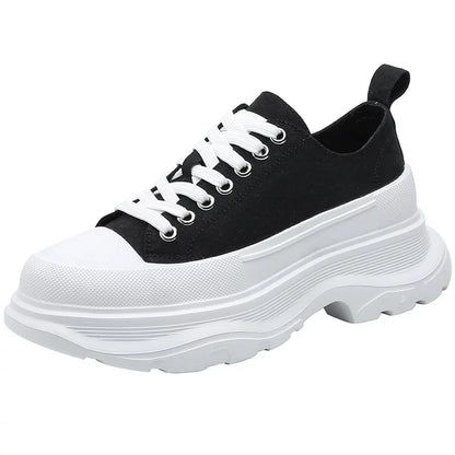 Binary Ridge Platform Canvas Sneakers