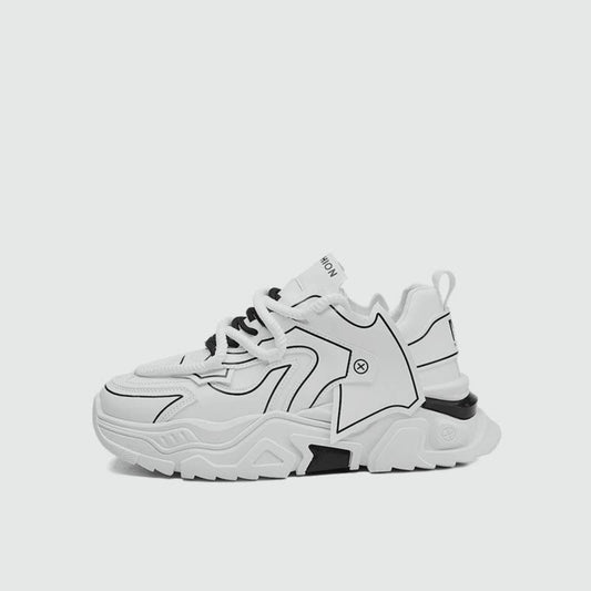 Thick SoleSolid Color Simple Non-Slip Sporty Shoes Low-Top Shoes