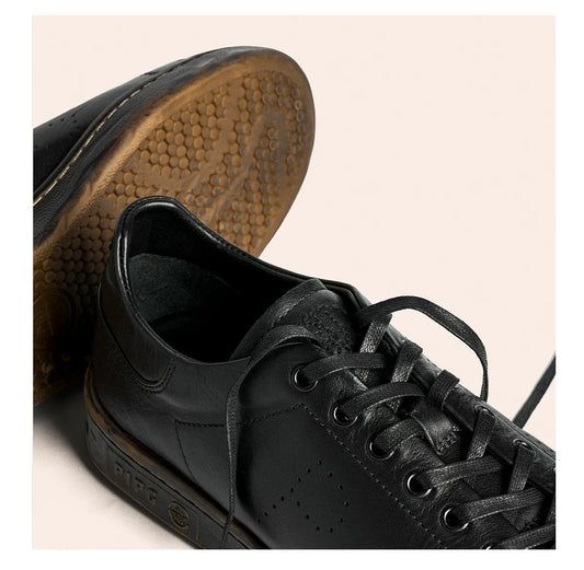 Minimalist Black Casual Derby Sneakers