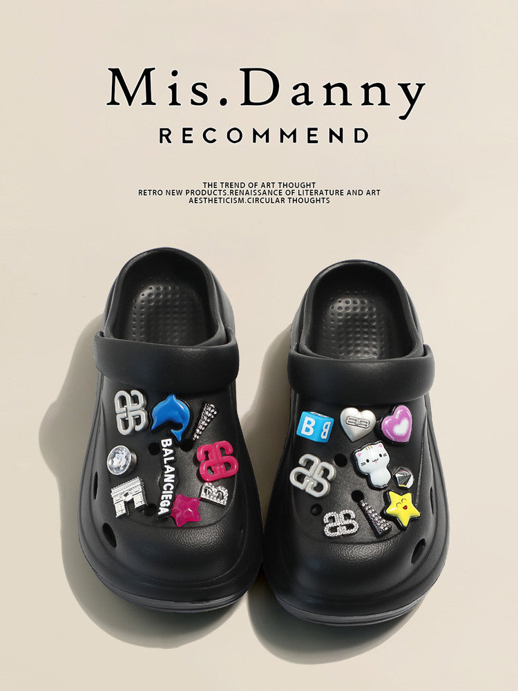 Hollow Design Platform Sandals