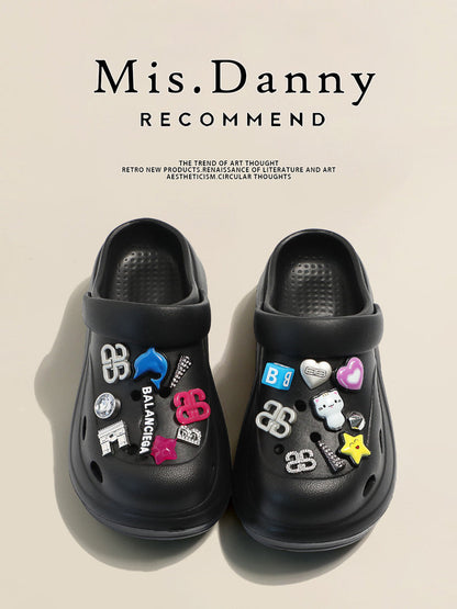 Hollow Design Platform Sandals