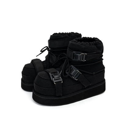 Lunar Drift Triple-Buckle Platform Boots