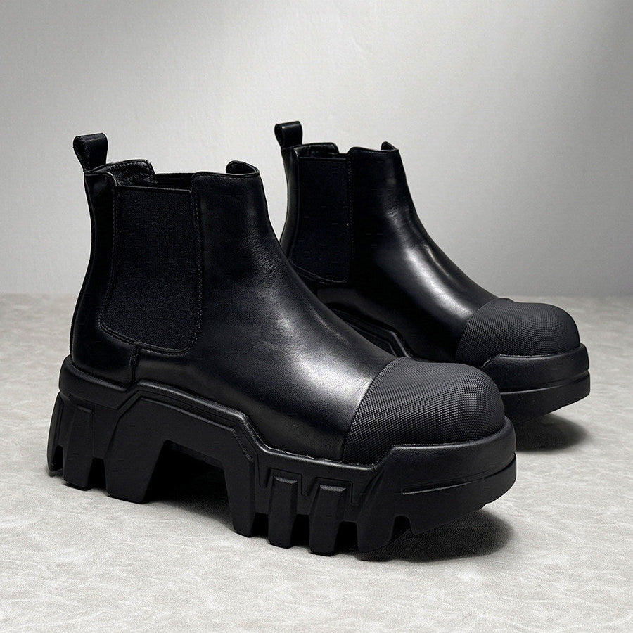Side Gore Platform Thick Sole Short Boots