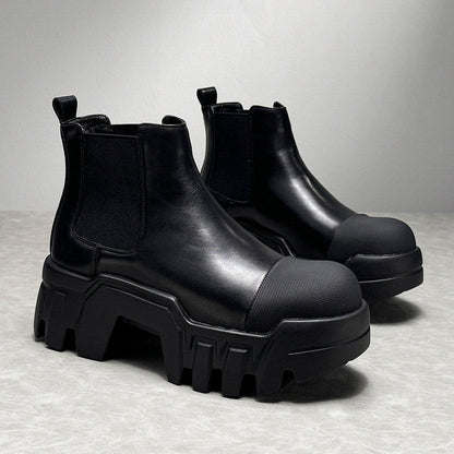 Side Gore Platform Thick Sole Short Boots
