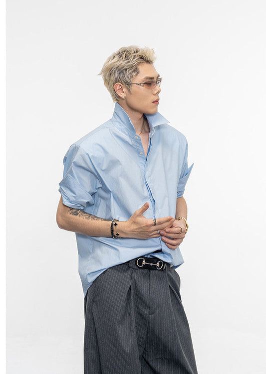 Roll-Up Sleeve Wide Shirt