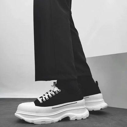 Binary Ridge Platform Canvas Sneakers