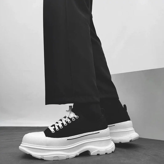 Binary Ridge Platform Canvas Sneakers