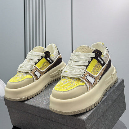 Chunky Platform Strap Lace-Up Sneakers