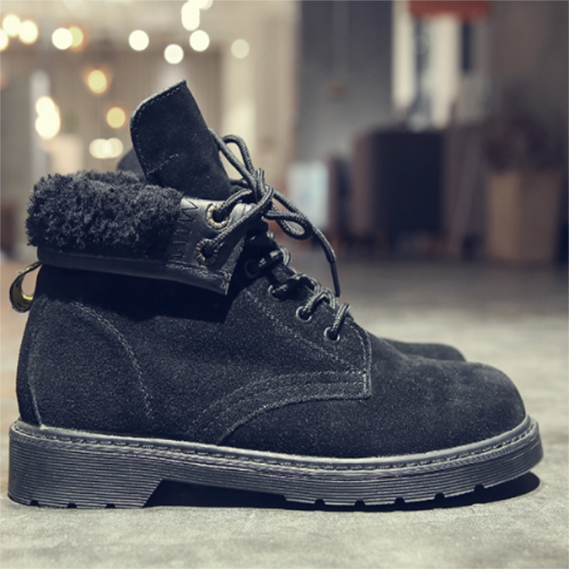 Lace-Up Mid-Calf Boots