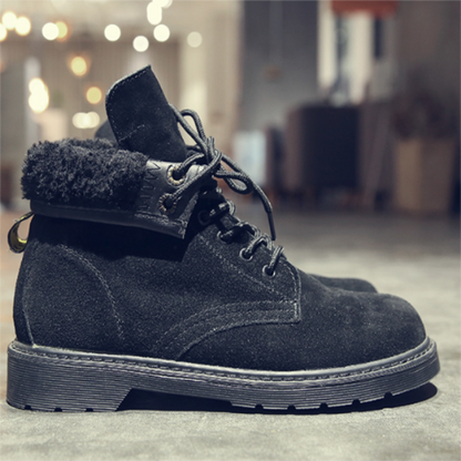 Lace-Up Mid-Calf Boots