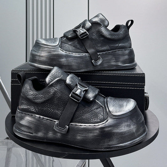 Platform Square Toe Buckle Strap Sneakers WN24833