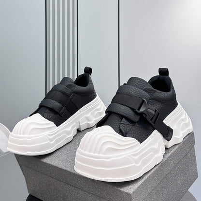 Strap Buckle Platform Chunky Sole Sneakers
