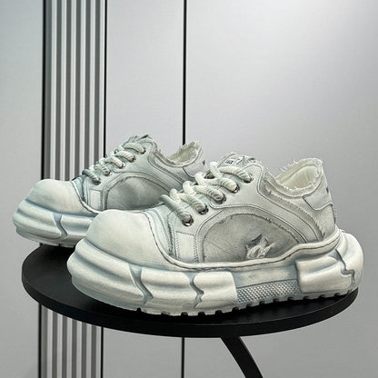 Panel Platform Chunky Sole Sneakers