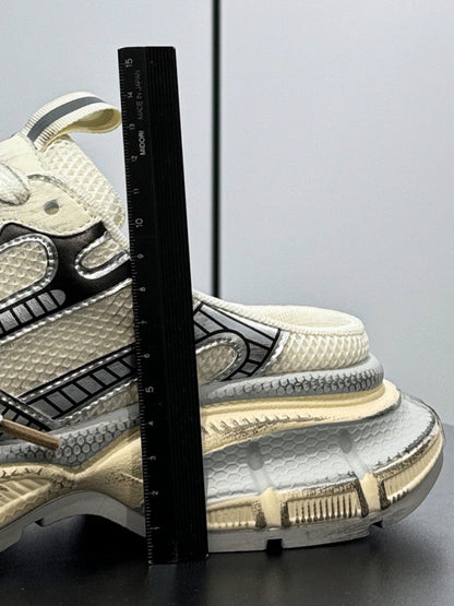 Metallic Panel Rope Lace Slip-On Shoes