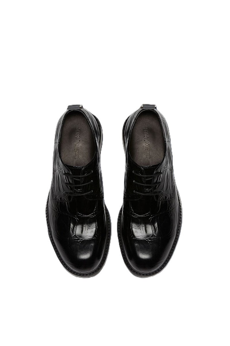 Reflective Buckle Derby Shoes