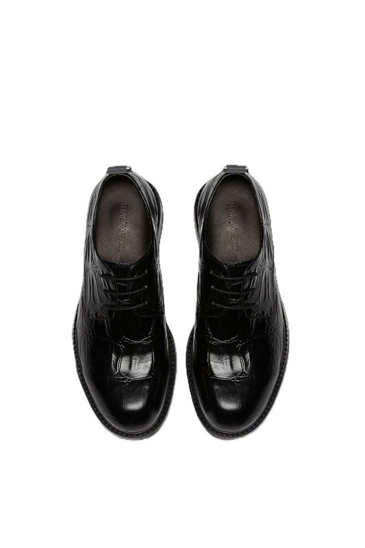 Reflective Buckle Derby Shoes