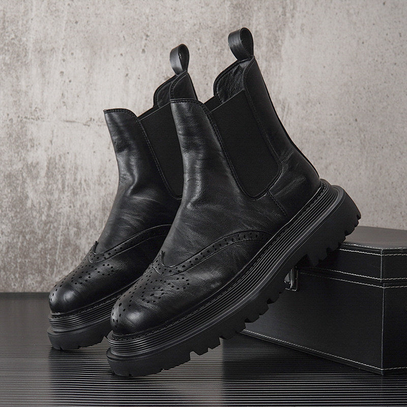 Platform Lug Sole Chelsea Boots