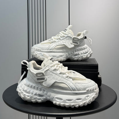 Emboss Rope Thick Sole Dad Sneakers