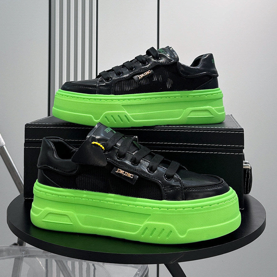 Chunky Platform Mesh Lace-Up Sneakers