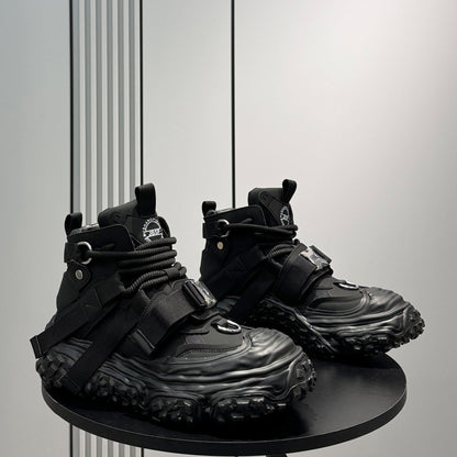 Strap Buckle Platform Chunky Sole Sneakers
