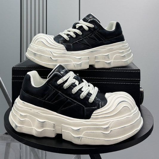 Panel Platform Chunky Sole Sneakers