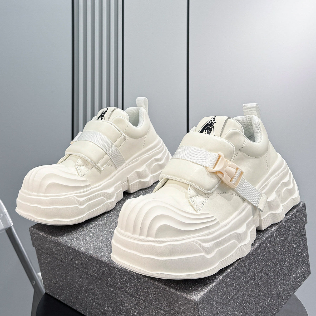Strap Buckle Chunky Sole Sneakers