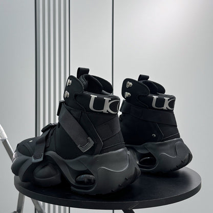 Strap Buckle Air Sole Chunky Sole Sneaker Boots
