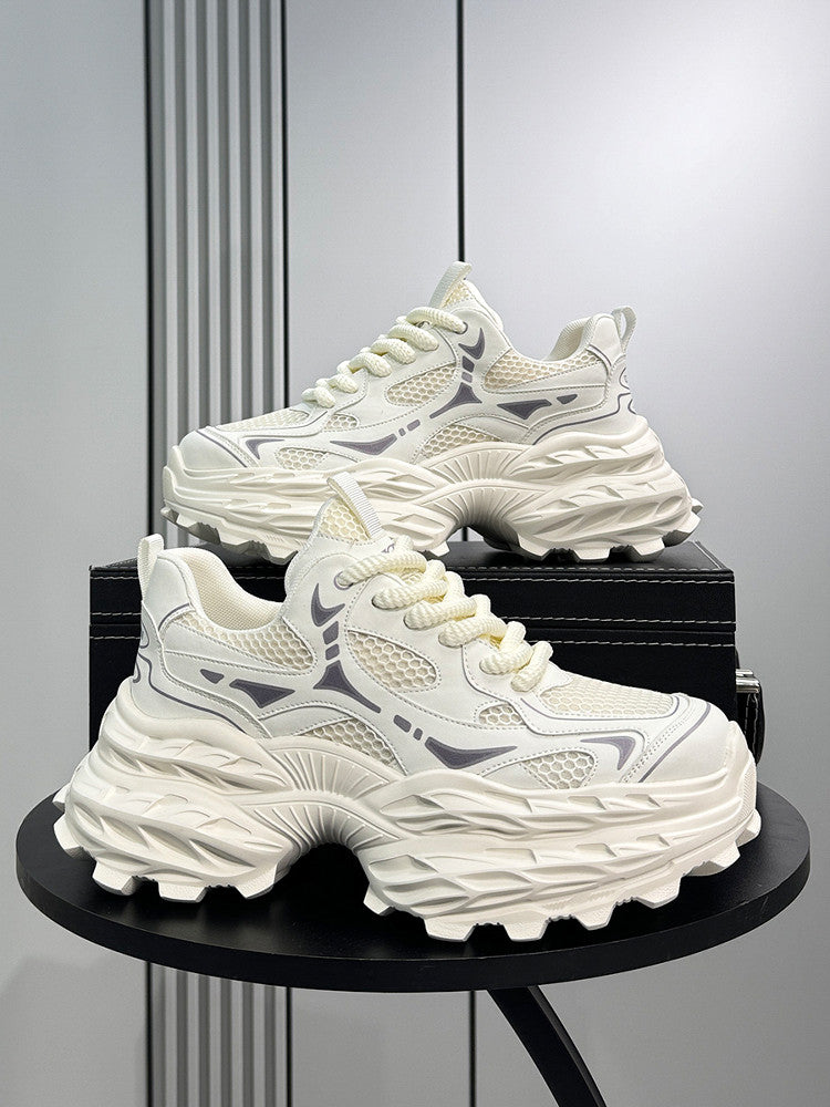 Mesh Panel Chunky Sole Sneakers