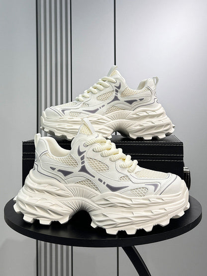 Mesh Panel Chunky Sole Sneakers