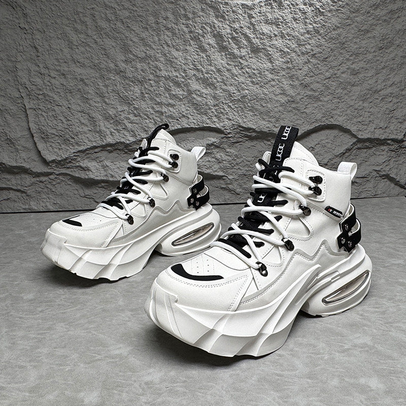 Metal Buckle Thick Sole Sneaker Boots