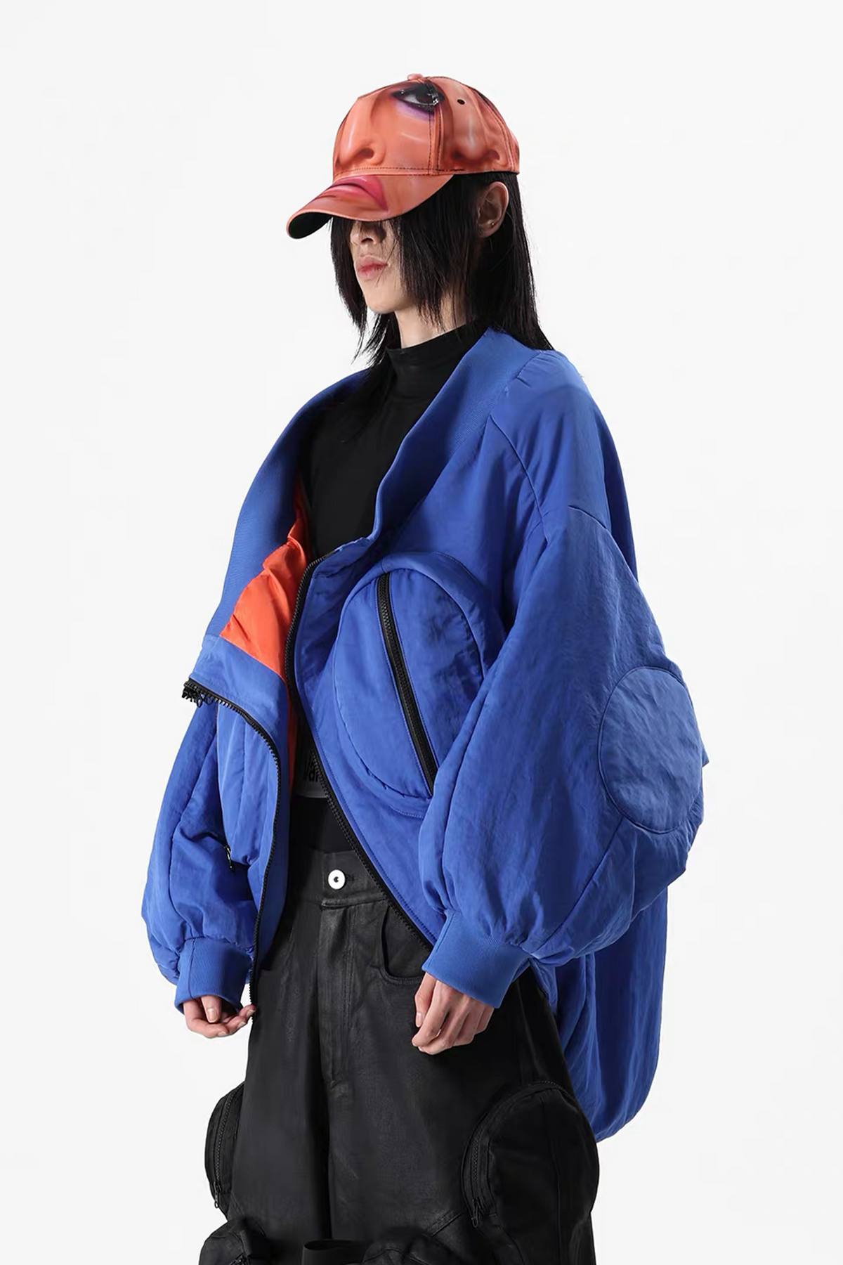 VANGUARDIA Multi-Pocket Hooded Nylon Puffer Jacket