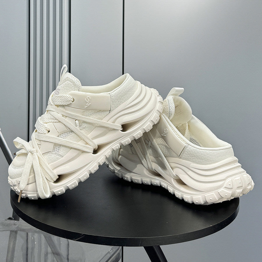 Mesh Strap Chunky Sole Slip-On Shoes