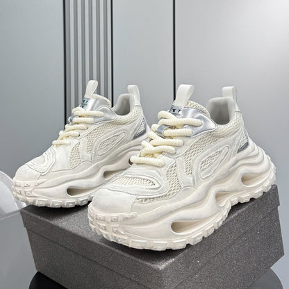 Mesh Panel Chunky Sole Sneakers