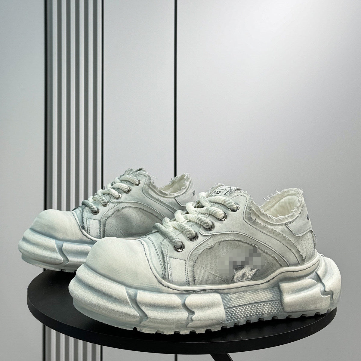 Panel Platform Chunky Sole Sneakers