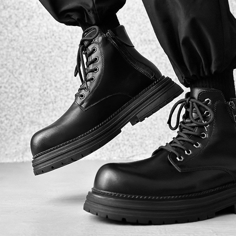 Chunky Platform Lace-Up Boots