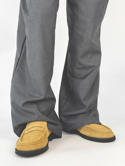 Suede Design Slip-On Coin Loffer