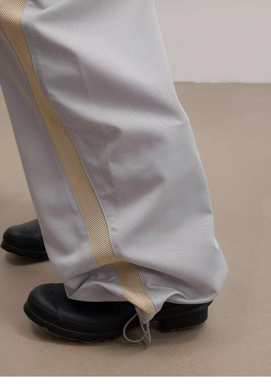 Contrast Mesh Paneled Track Pants