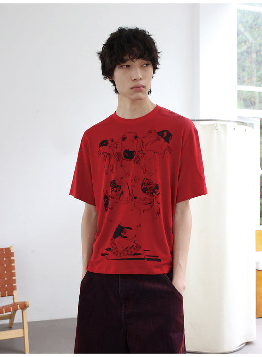 Dog-Print T-Shirt
