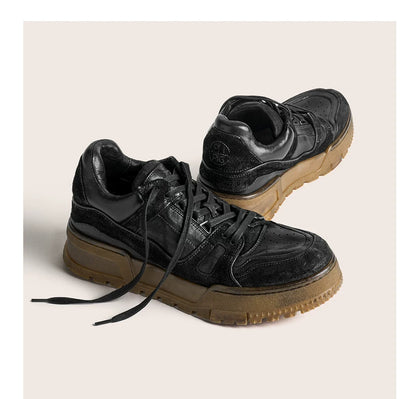 Vintage Washed Hand-Painted Chunky Sneakers